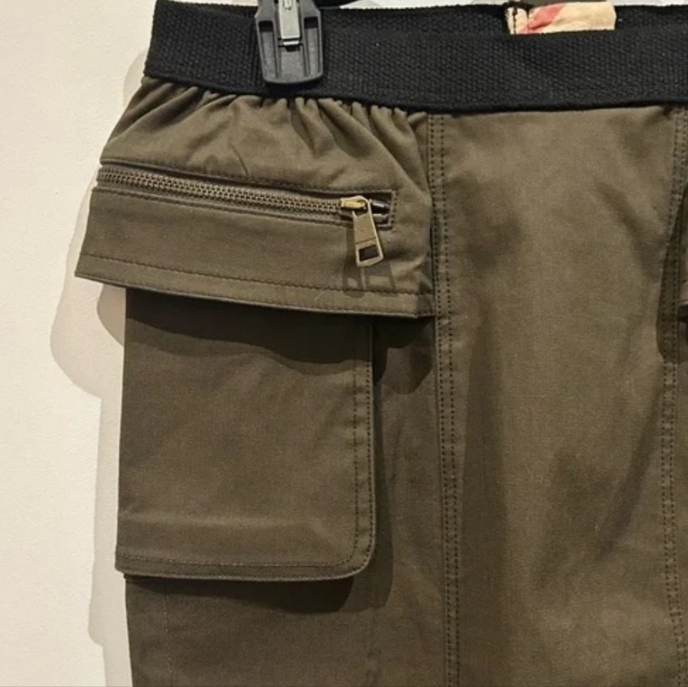 SALE BURBERRY Pencil Military Skirt Pockets size 2 - Picture 5 of 7